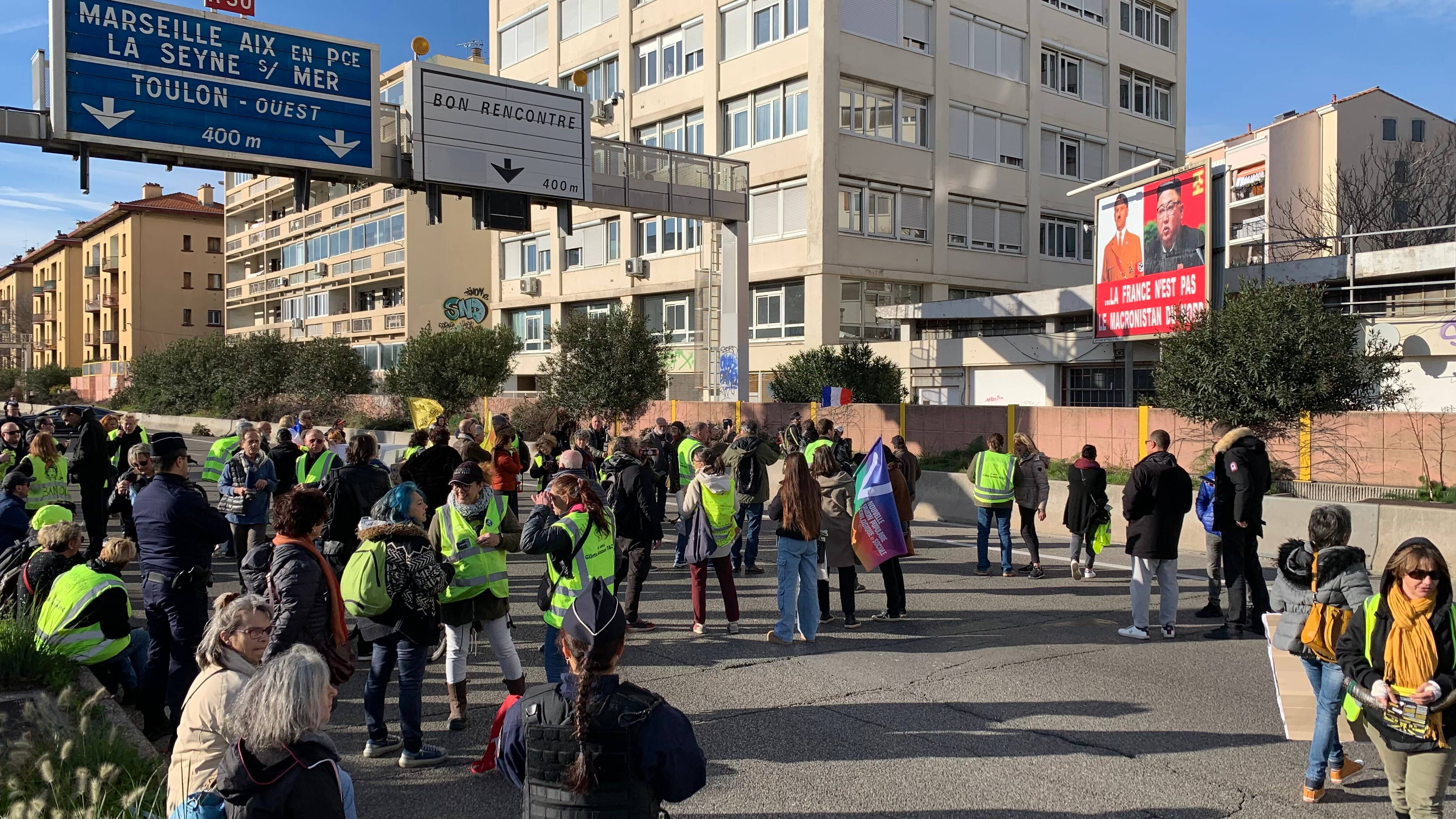 The Toulon tunnel closed due to a demonstration