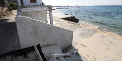 La dalle de l'ancienne plage privée Provençal Beach à Juan-les-Pins bientôt démolie