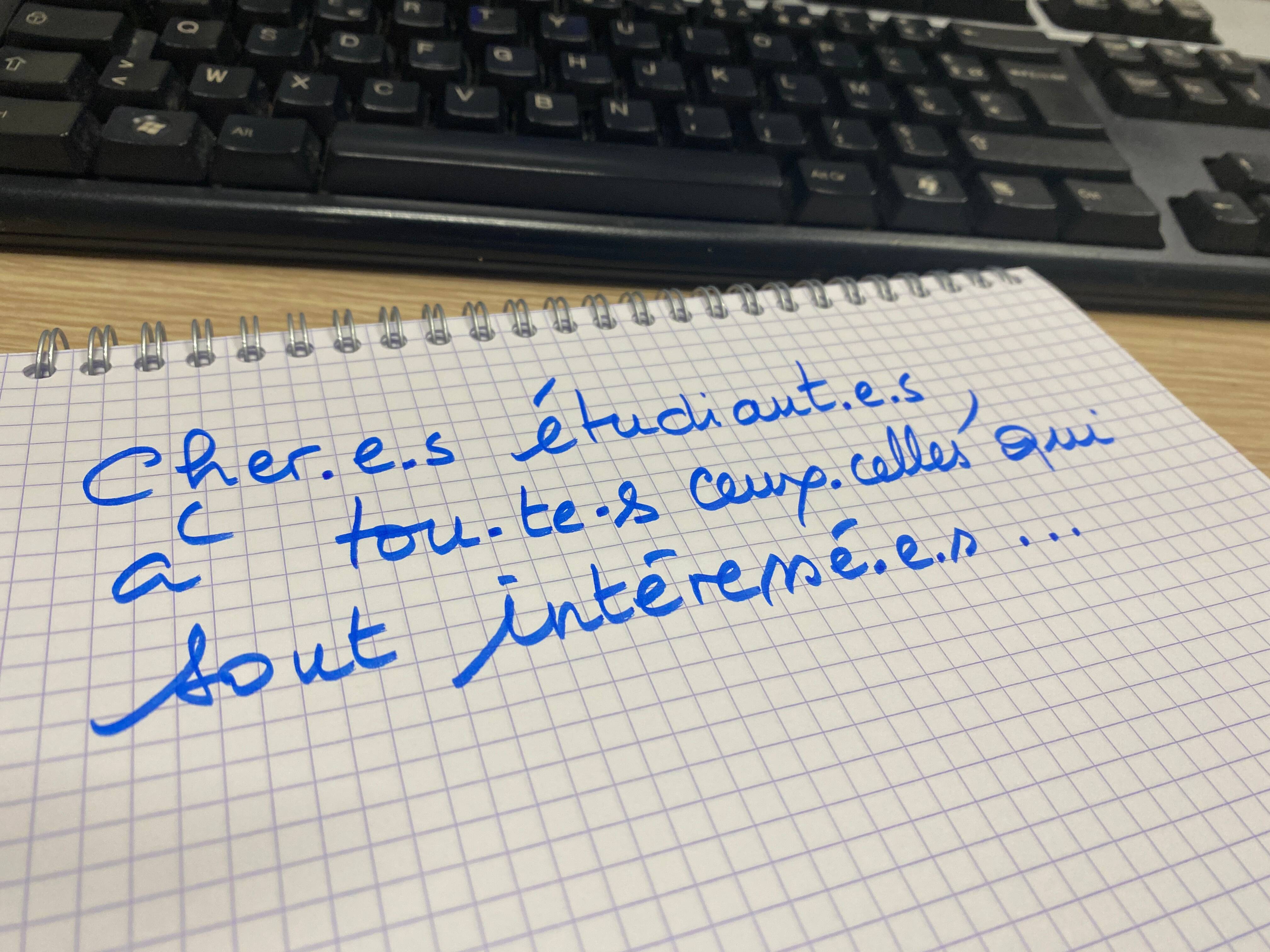 Des étudiants de droite et d'extrême droite dénoncent l'utilisation de l'écriture inclusive à la fac de droit de Nice