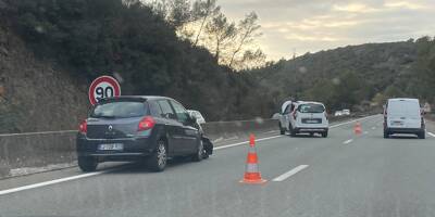 Un accident sur la pénétrante Cannes-Grasse fait deux blessés légers