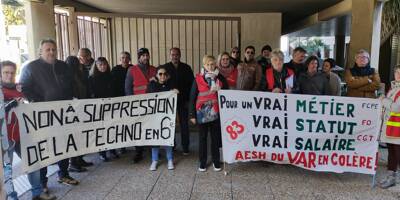 Enseignants et accompagnants d'élèves en situation de handicap ont manifesté à Toulon ce mercredi