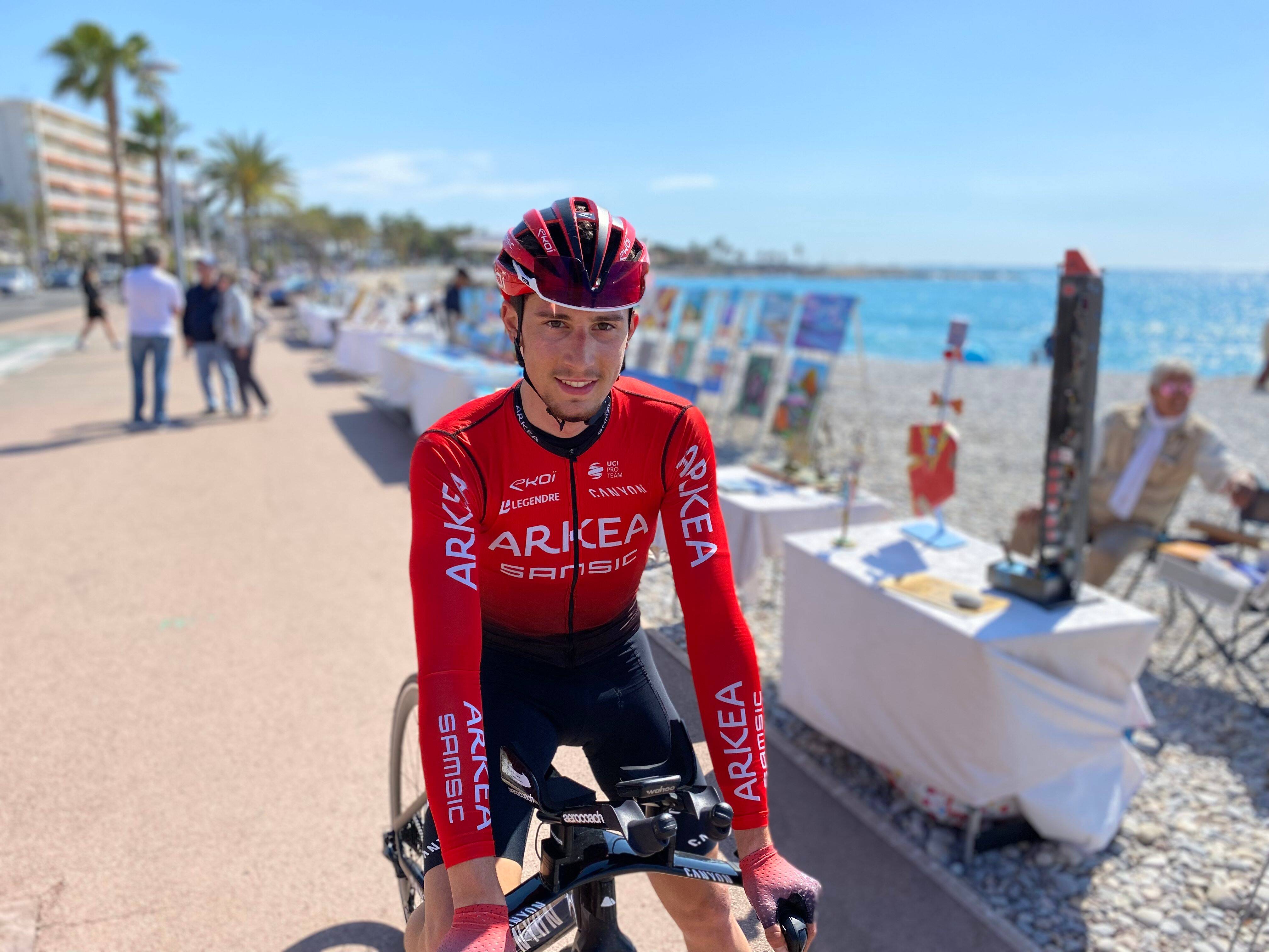 Kévin Vauquelin, vainqueur de la première étape du Tour des Alpes-Maritimes et du Var à Ramatuelle