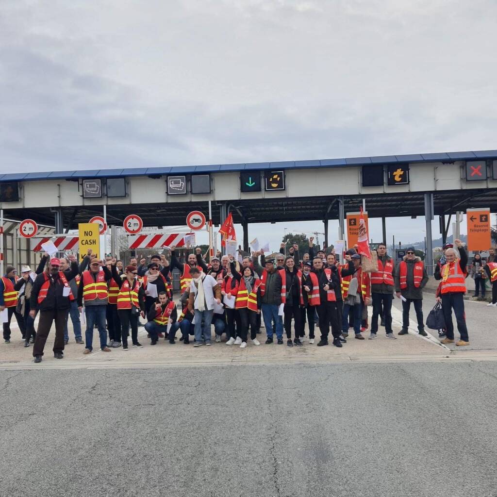 La CGT occupe le péage de Saint-Isidore à Nice ce samedi contre la réforme des retraites