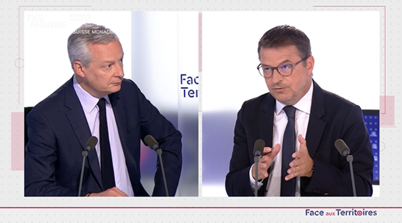 Bruno Le Maire défend dans Face aux territoires son action au gouvernement... et sa liberté d'écrire des romans