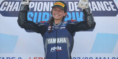 La jeune pilote moto niçoise Justine Pedemonte taille des croupières aux garçons en championnat de France Supersport 300