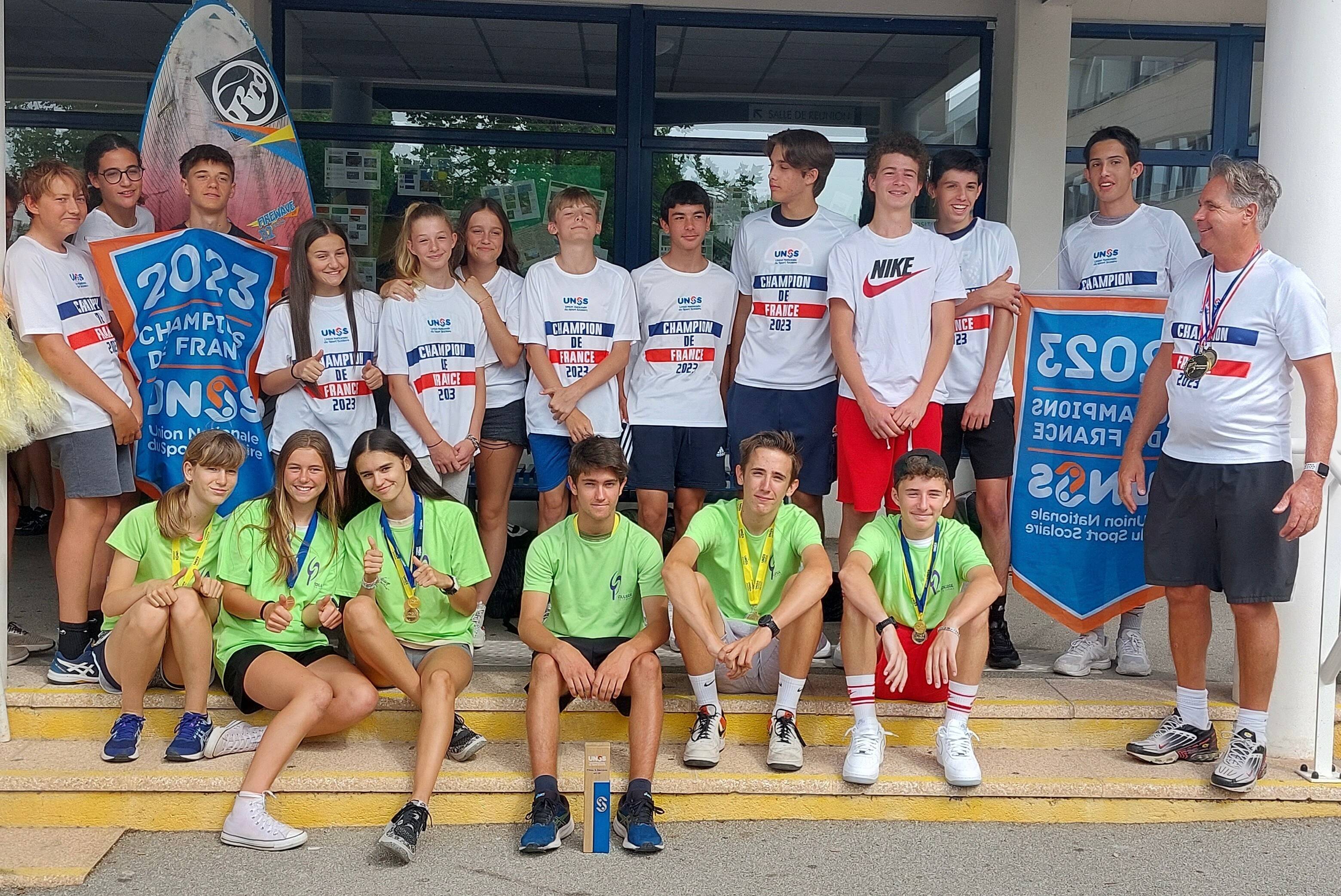 Le collège des chênes au firmament du sport scolaire: un nouveau titre de champion de France UNSS pour les élèves