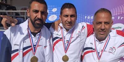 Le trio magique de Draguignan Anthony Kerfah, Mohamed Benmostefa et Fabrice Rouvin sacré champion de France de pétanque