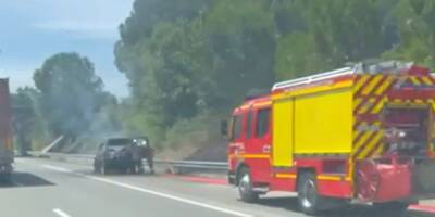 Une voiture prend feu sur l'autoroute entre Le Luc et Toulon