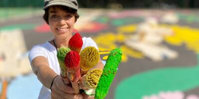 Un décor floral autour du mini-golf: une artiste-peintre investit ce village du Haut-Var