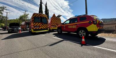 À Tourrettes, un accident impliquant 3 véhicules fait 4 blessés légers ce jeudi après-midi