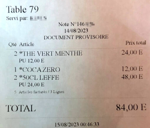 24 euro la pinte de bière, pourboires forcés, refus de carafe d'eau: "la majorité n'ont pas ce genre de démarches", assure un professionnel du secteur