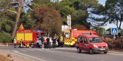Accident entre TransenProvence et Le Muy un motard bless la circulation interrompue