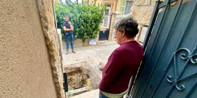 Un trou béant devant leur maison à Nice, la rue fermée en urgence