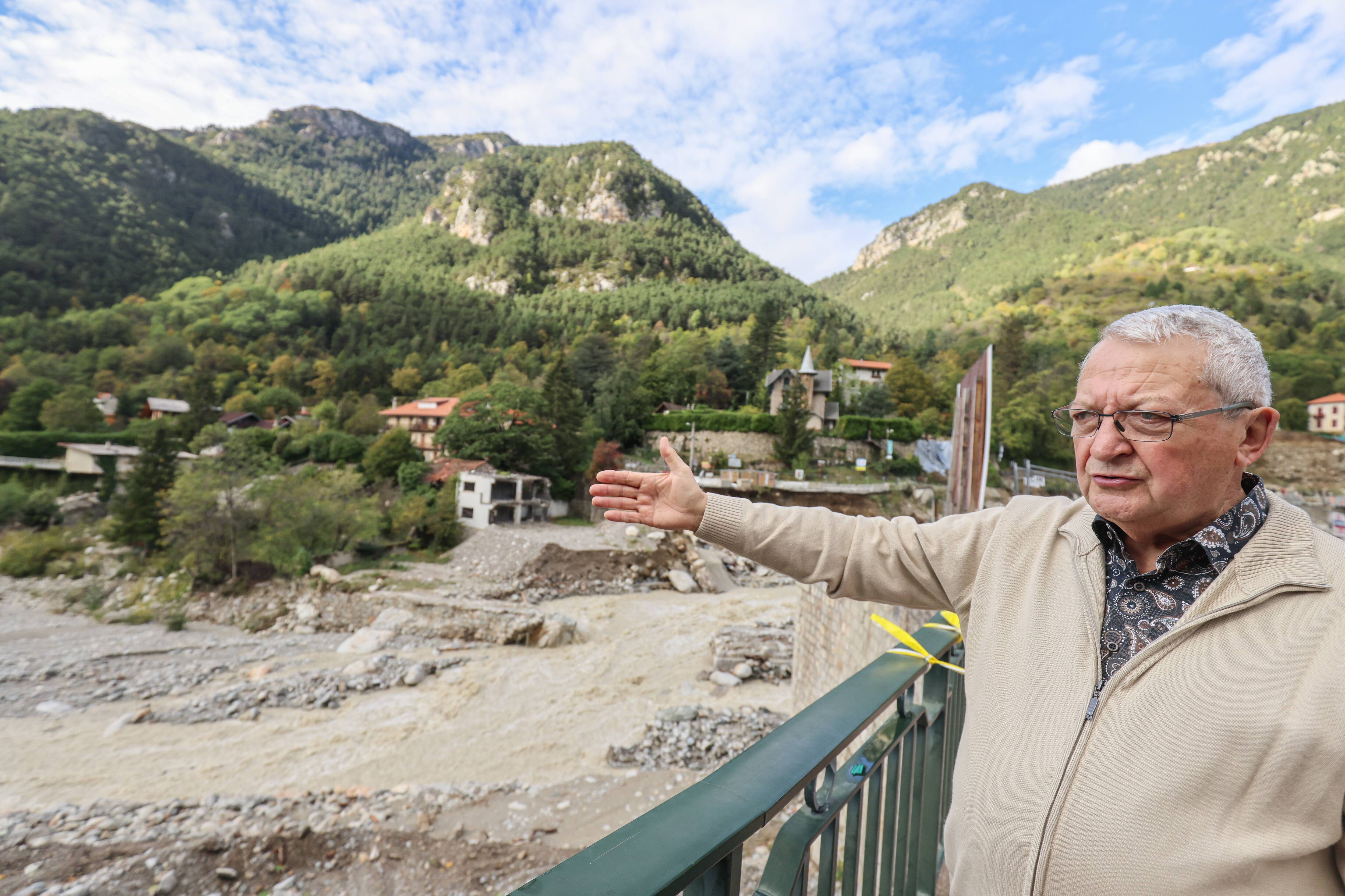 "Dans l'urgence, on fait du provisoire": le maire de Saint-Martin-Vésubie relativise après la tempête Aline