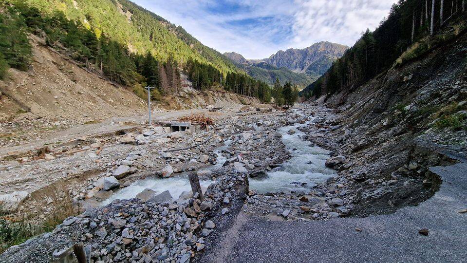 Un habitant du Boréon exprime son "dégoût" alors que des ouvrages temporaires ont été emportés par la tempête Aline