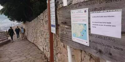 Tempête Ciaran: la ville d'Antibes ferme le sentier du littoral