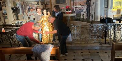 Pourquoi cette statue de la chapelle de la Garoupe a quitté son socle à Antibes