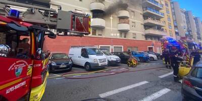 Plus de 20 pompiers mobilisés pour un incendie d'appartement à Nice