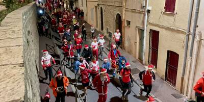 À Antibes, 100 coureurs ont fait leur jogging déguisés en Père Noël