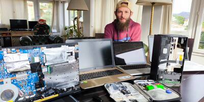 À Grasse, cet ingénieur informatique répare gratuitement les ordinateurs