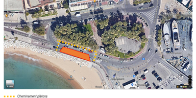 En raison de travaux sur le square Leclerc à Cannes, les plages du Boulevard du midi fermées jusqu'à samedi 3 février