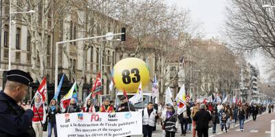 Plus de 700 enseignants ont défilé ce jeudi à Toulon
