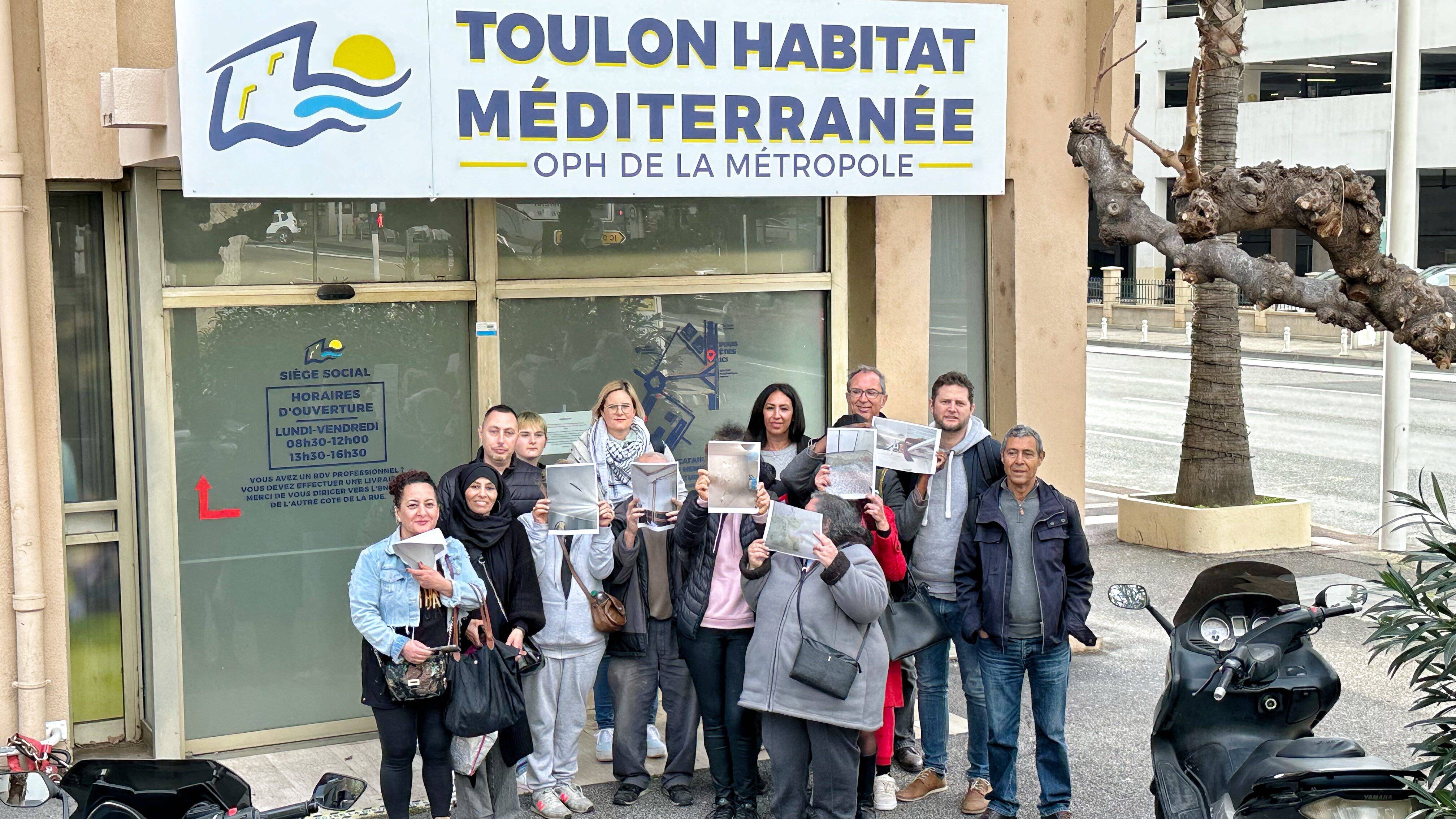 Le collectif d'un quartier toulonnais manifeste devant son bailleur