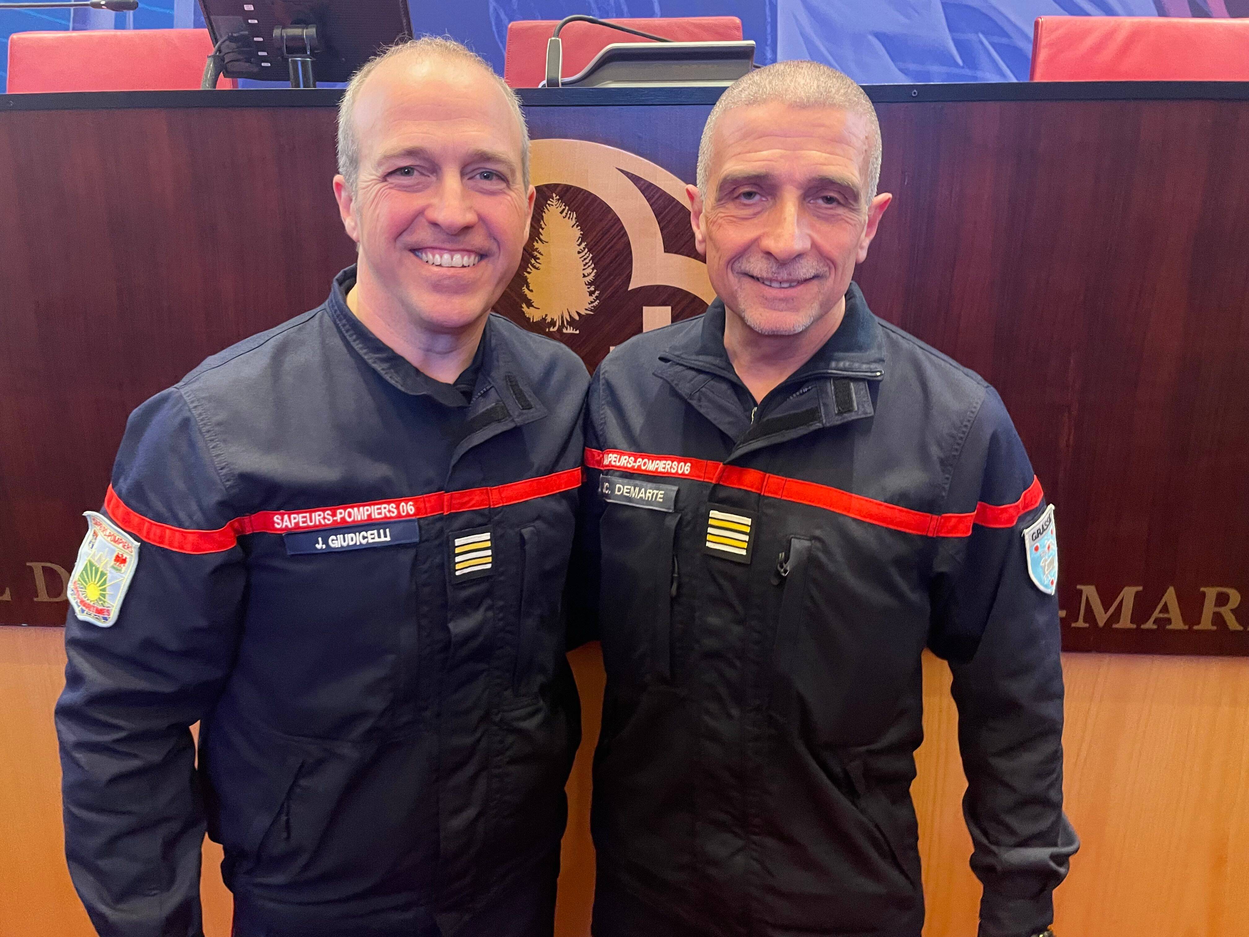 Du 14-Juillet à la tempête Alex, ils ont été sur tous les fronts: deux piliers des sapeurs-pompiers de la Côte d'Azur prennent du galon