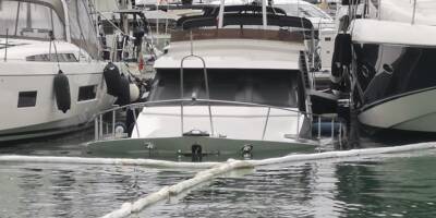 Un bateau a coulé dans le port de Marina à Villeneuve-Loubet ce lundi