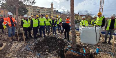Les premiers arbres du prolongement de la Coulée verte à Nice ont été plantés à la Bourgada