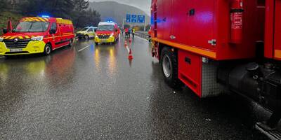 Ce que l'on sait du double accident sur l'autoroute A8 dans les Alpes-Maritimes qui a fait un mort et six blessés