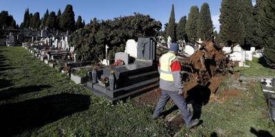 Entre 50 et 80 sépultures dégradées dans un cimetière de Nice par les intempéries