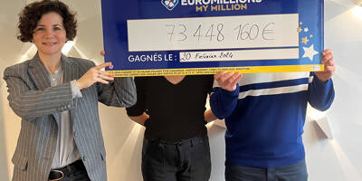 Un couple du Var remporte la somme astronomique de 73 millions d'euros, nouveau record de gain