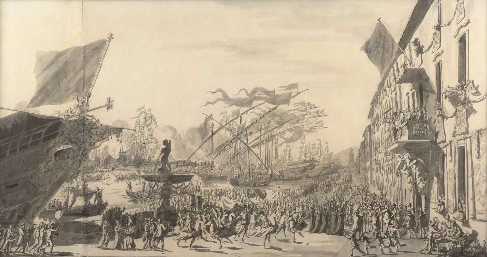 Deux rares (et chers) dessins du port de Toulon au XVIIIe siècle acquis par le Musée de la Marine