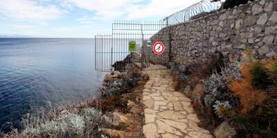 Le sentier du littoral fermé à Antibes