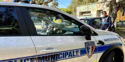 Le tagueur en série a sévi sur une voiture de police à Pégomas