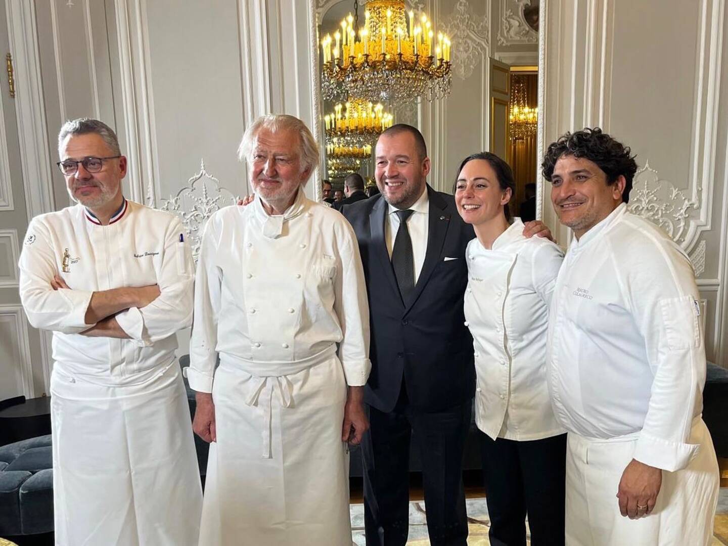 Fabrice Desvignes, Pierre Gagnaire, Guillaume Gomez, Nina Métayer et Mauro Colagreco ont concocté le dîner d'Etat pour la venue du président chinois en France.