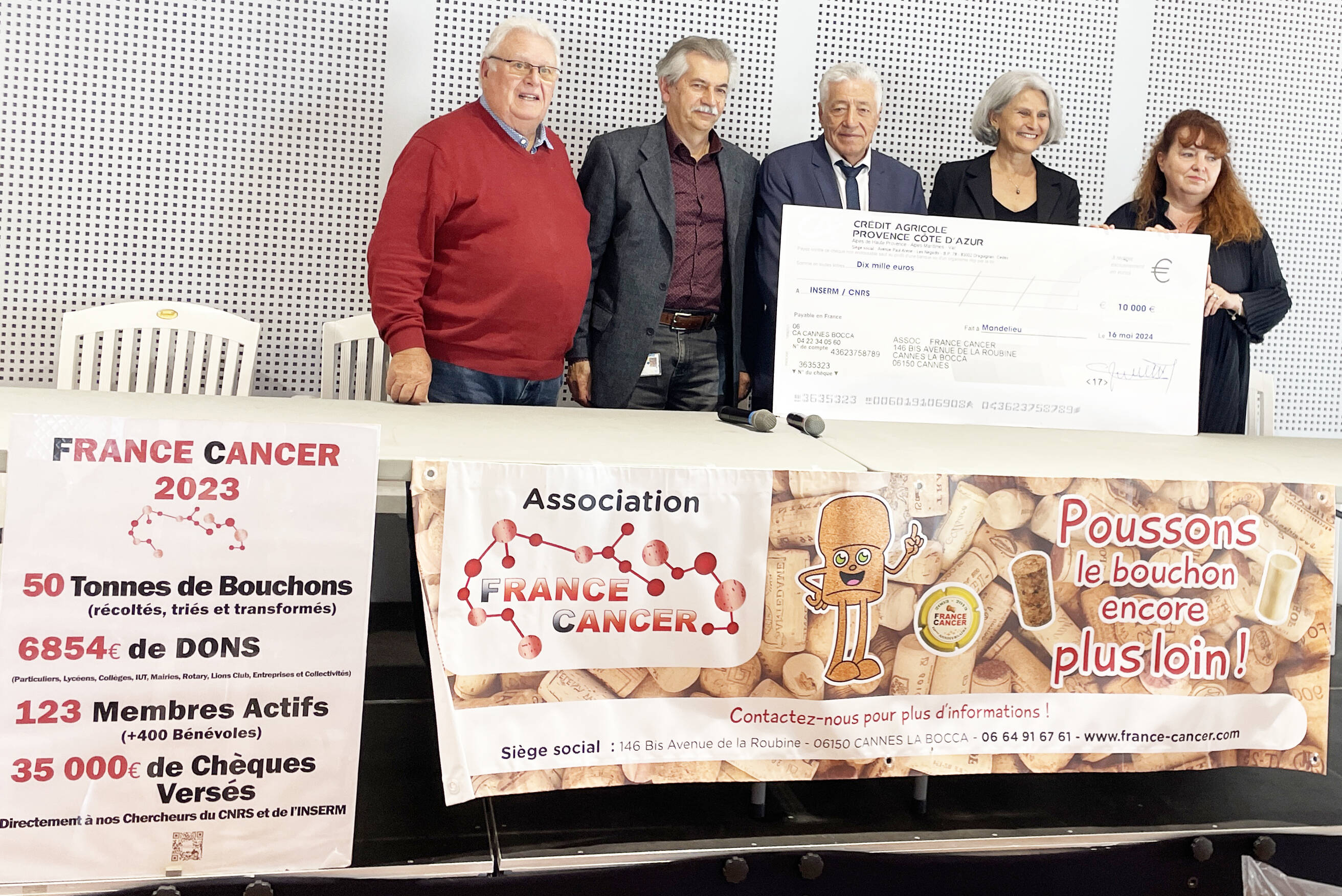 Un chèque de 10.000 euros pour aider la recherche contre le cancer