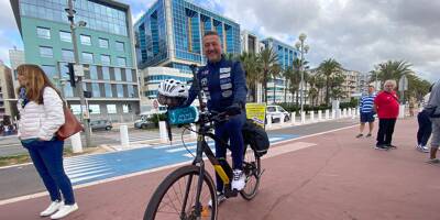 Greffé des deux poumons il y a vingt ans, il est parti de Nice faire 2.300 bornes à vélo pour défendre le don d'organe