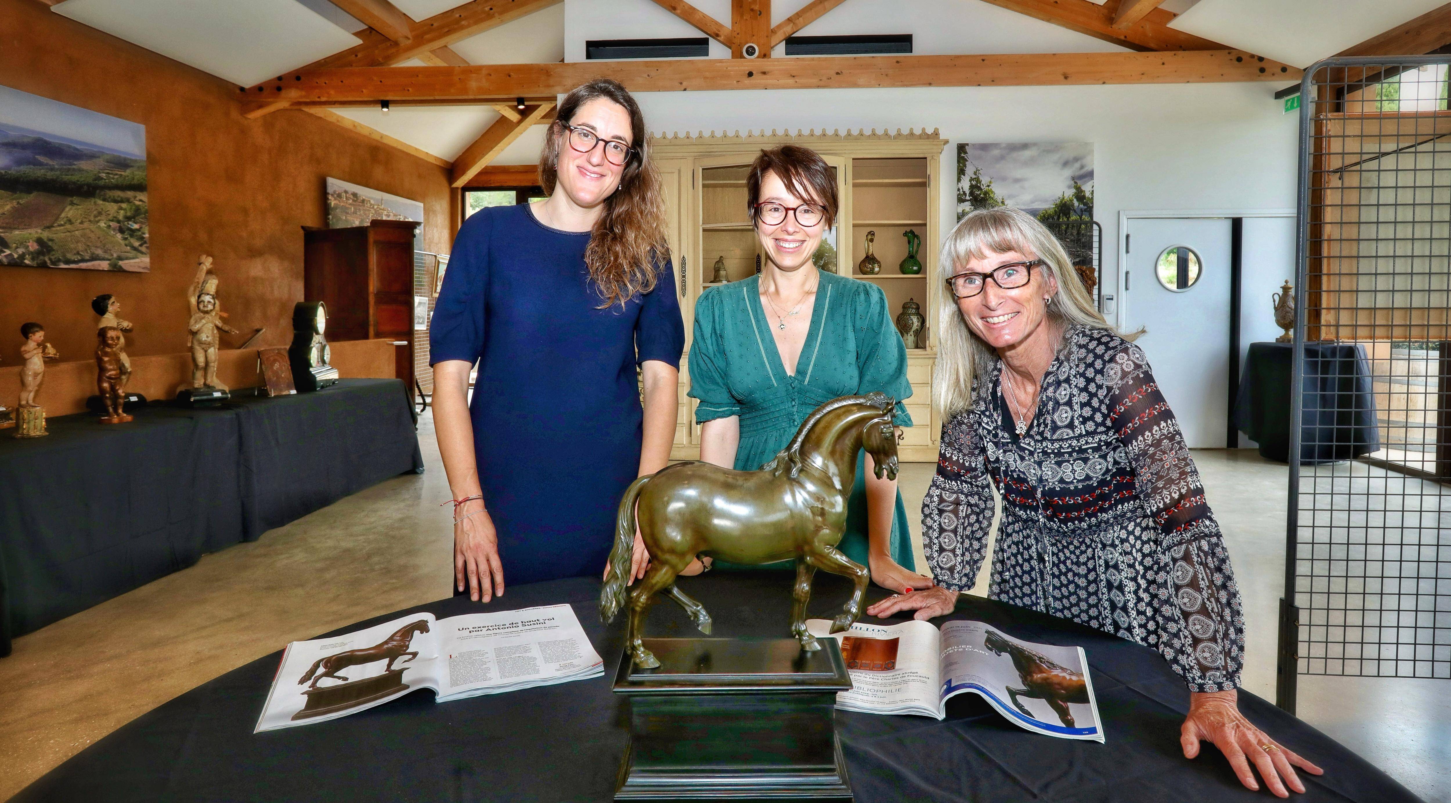 Estimé à un demi-million d'euros, ce cheval en bronze est l'élément phare de la vente organisée à La Cadière ce samedi