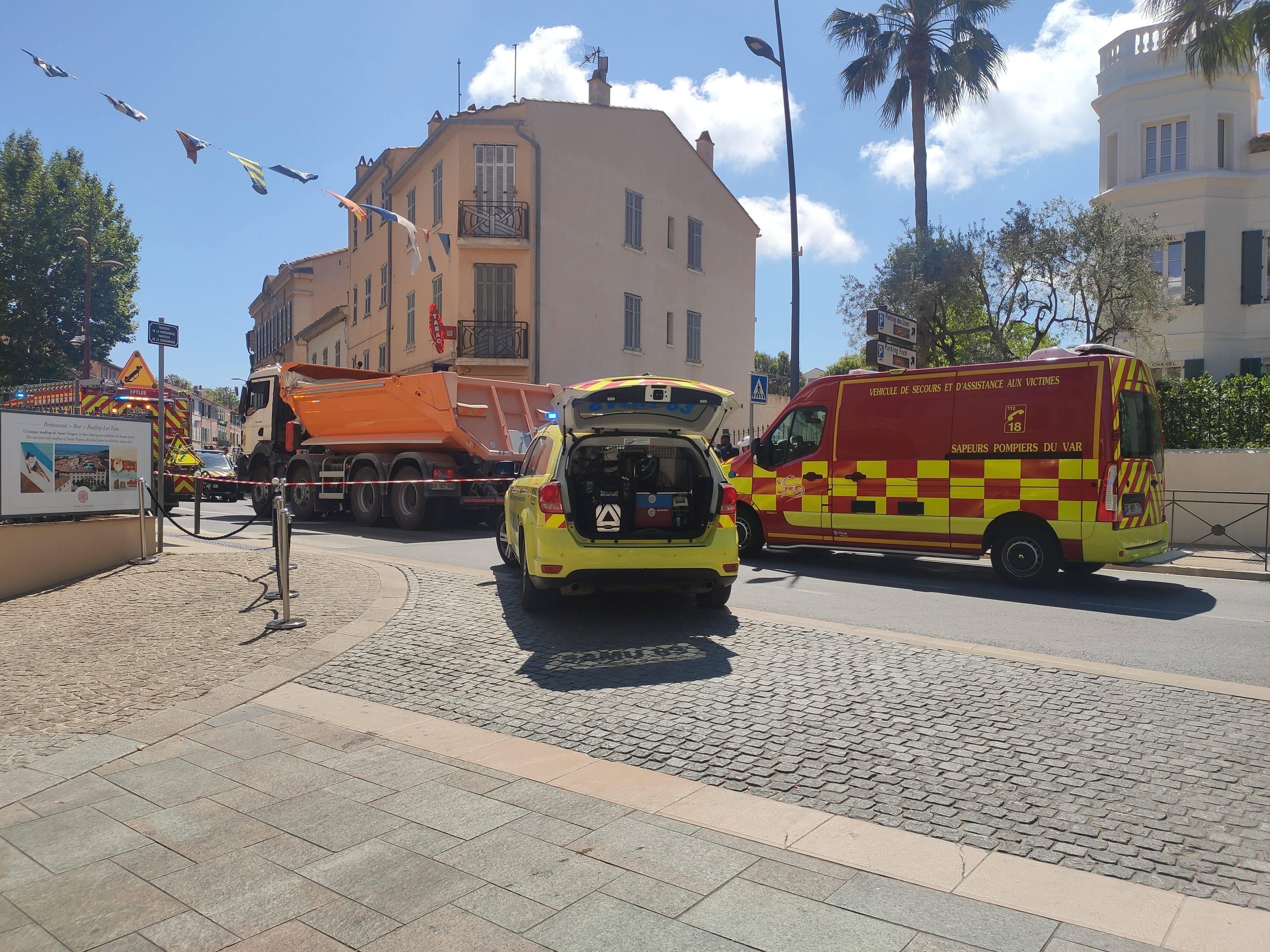 Une femme renversée par un camion-benne dans le centre-ville de Saint-Tropez
