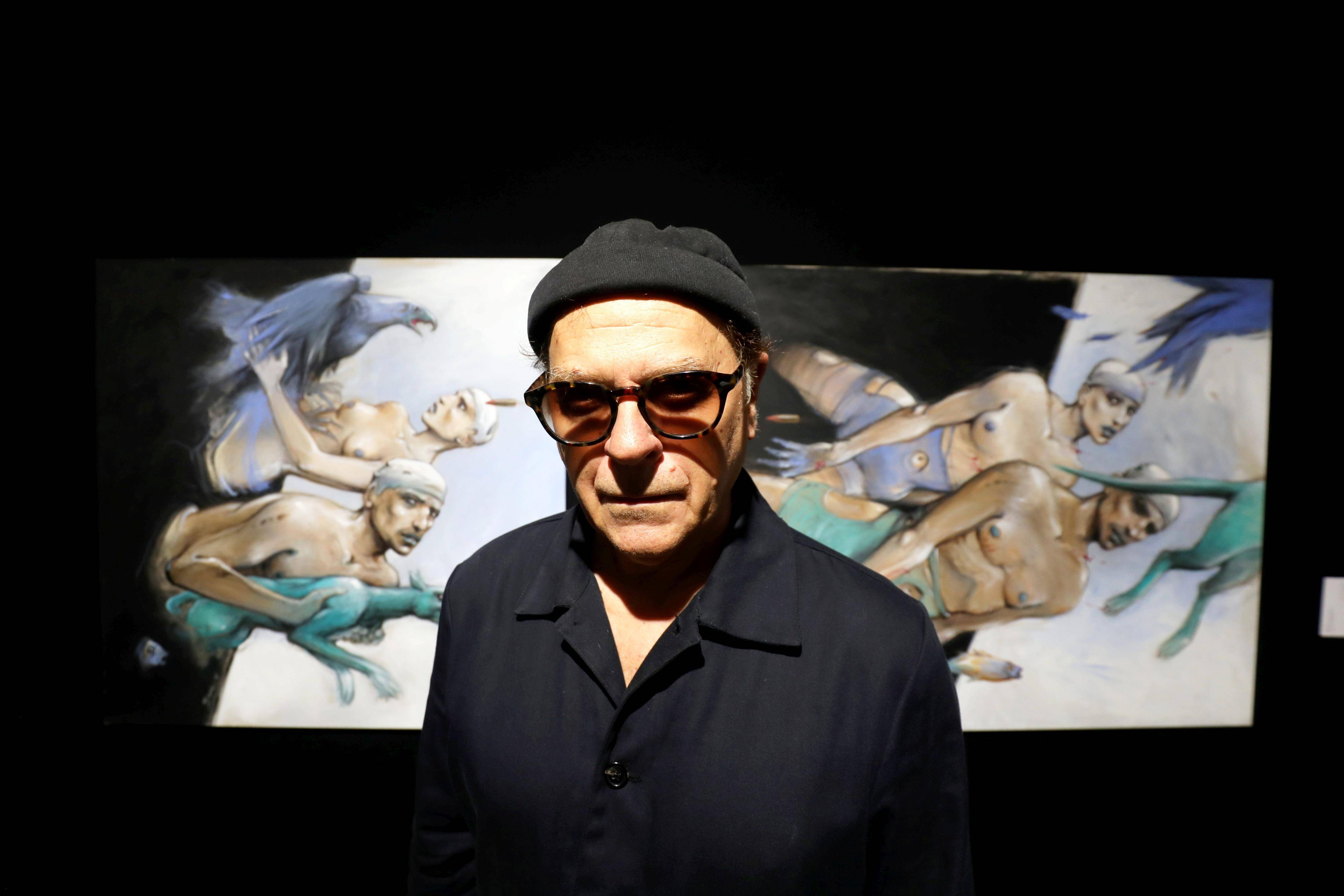 Enki Bilal a inauguré son exposition à Saint-Tropez en présence d'Eddy Mitchell
