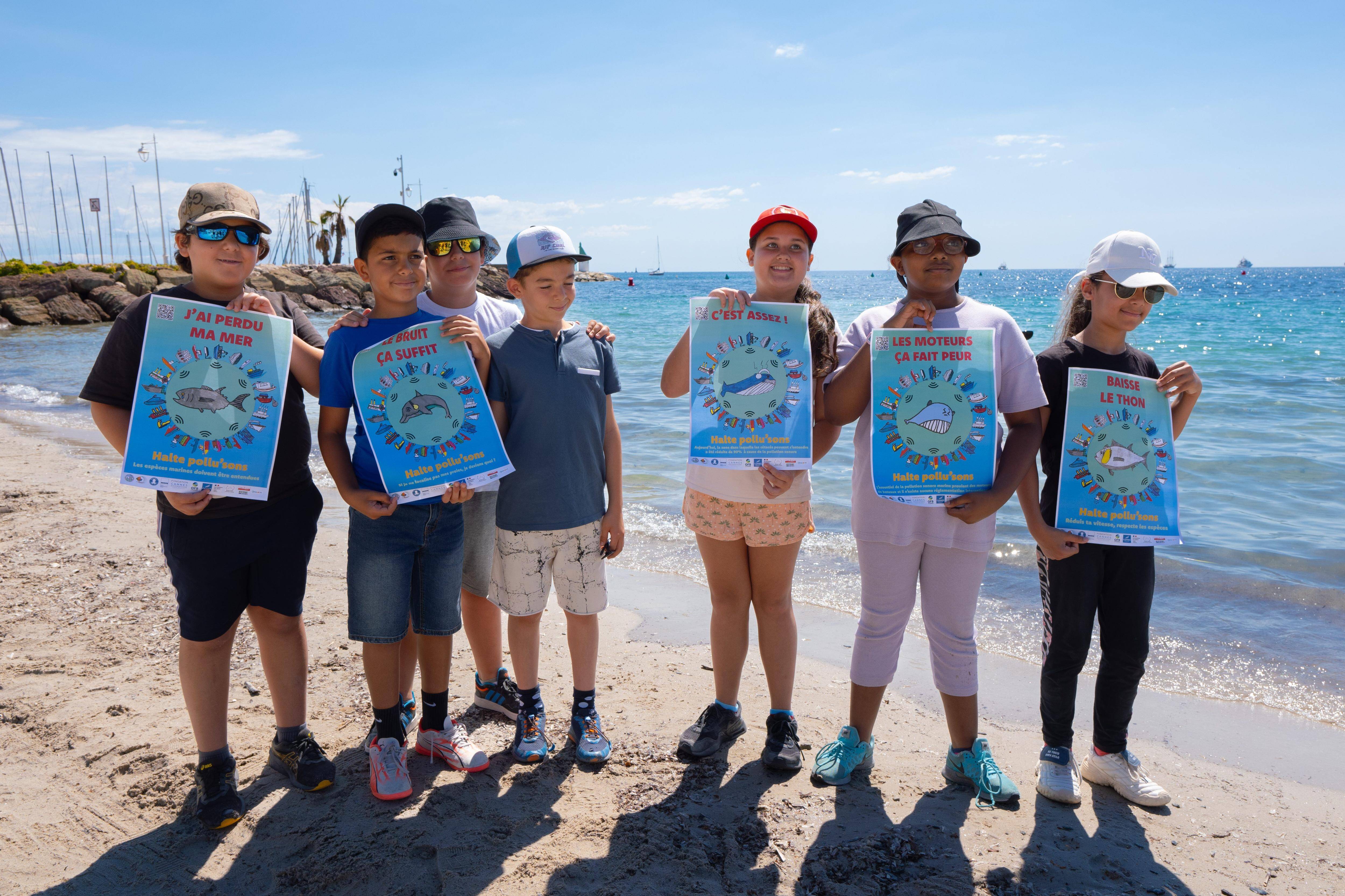 Pollution sonore: Estelle Lefébure à la rencontre des élèves de l'école Marcel Pagnol à Cannes dans le cadre du concours "Océano pour tous"