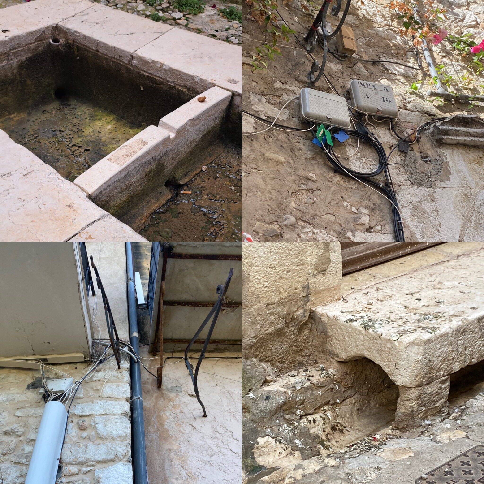 Fontaines à l'abandon, câbles électriques qui pendent un peu partout, crottes de pigeons... Les commerçants de Saint-Paul-de-Vence alertent