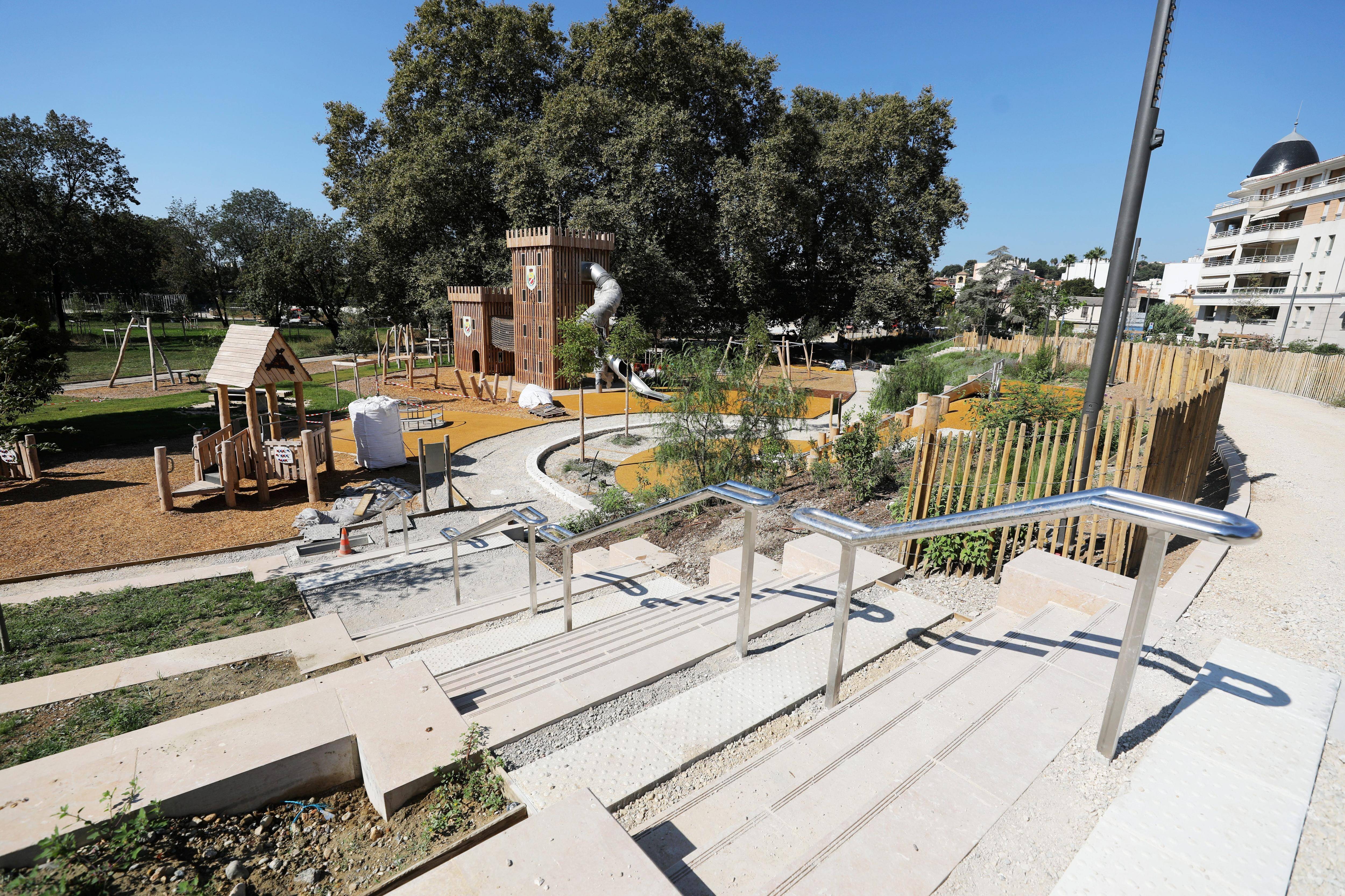 Le parc de Canebiers au coeur de Cagnes a été totalement métamorphosé et sera livré le 13 septembre prochain