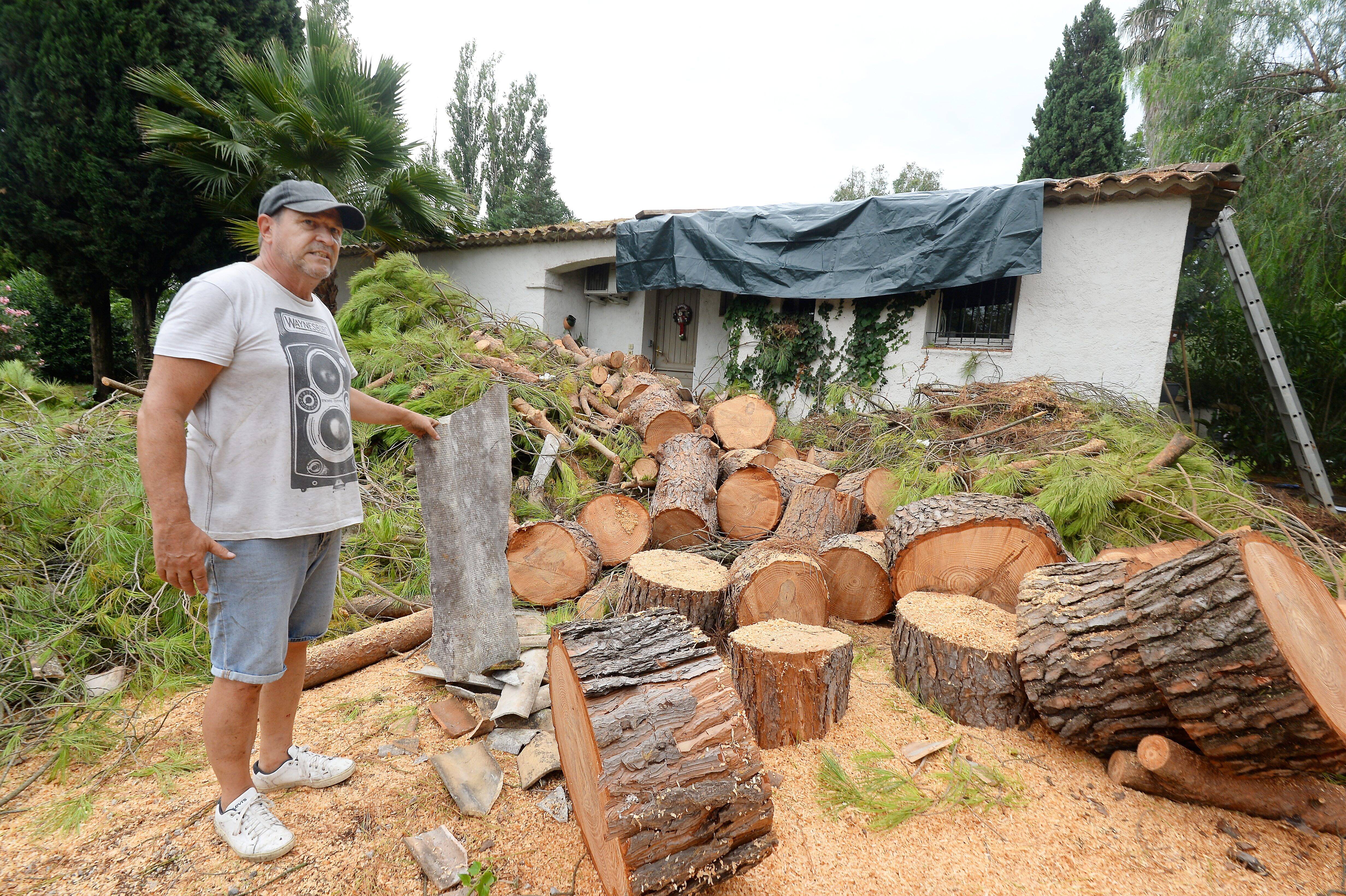 "J'ai entendu un gros boom": à Roquebrune-sur-Argens, un arbre est tombé sur sa maison lors des orages de mercredi, il raconte