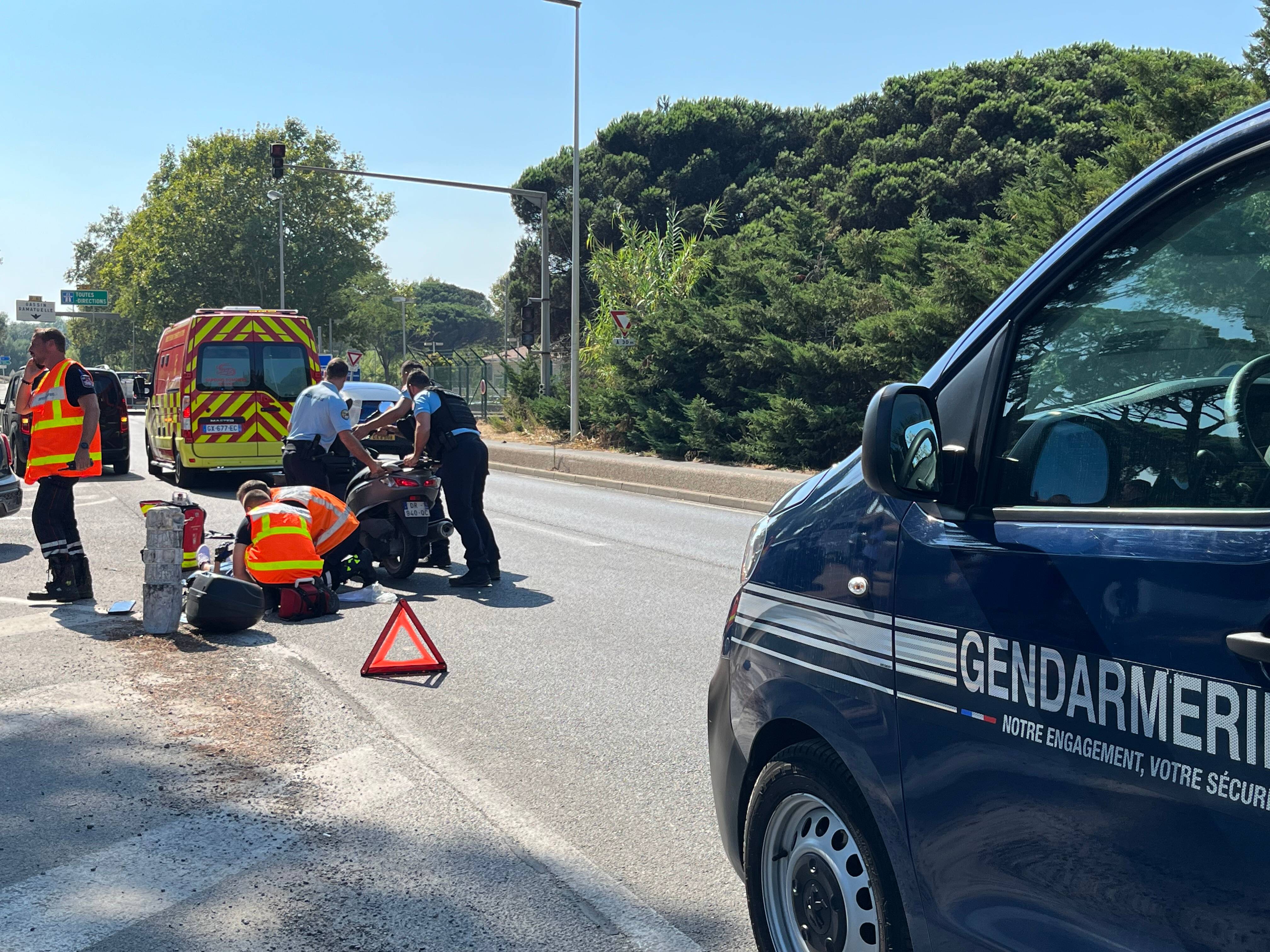 Une femme blessée gravement dans un accident de la route à Gassin