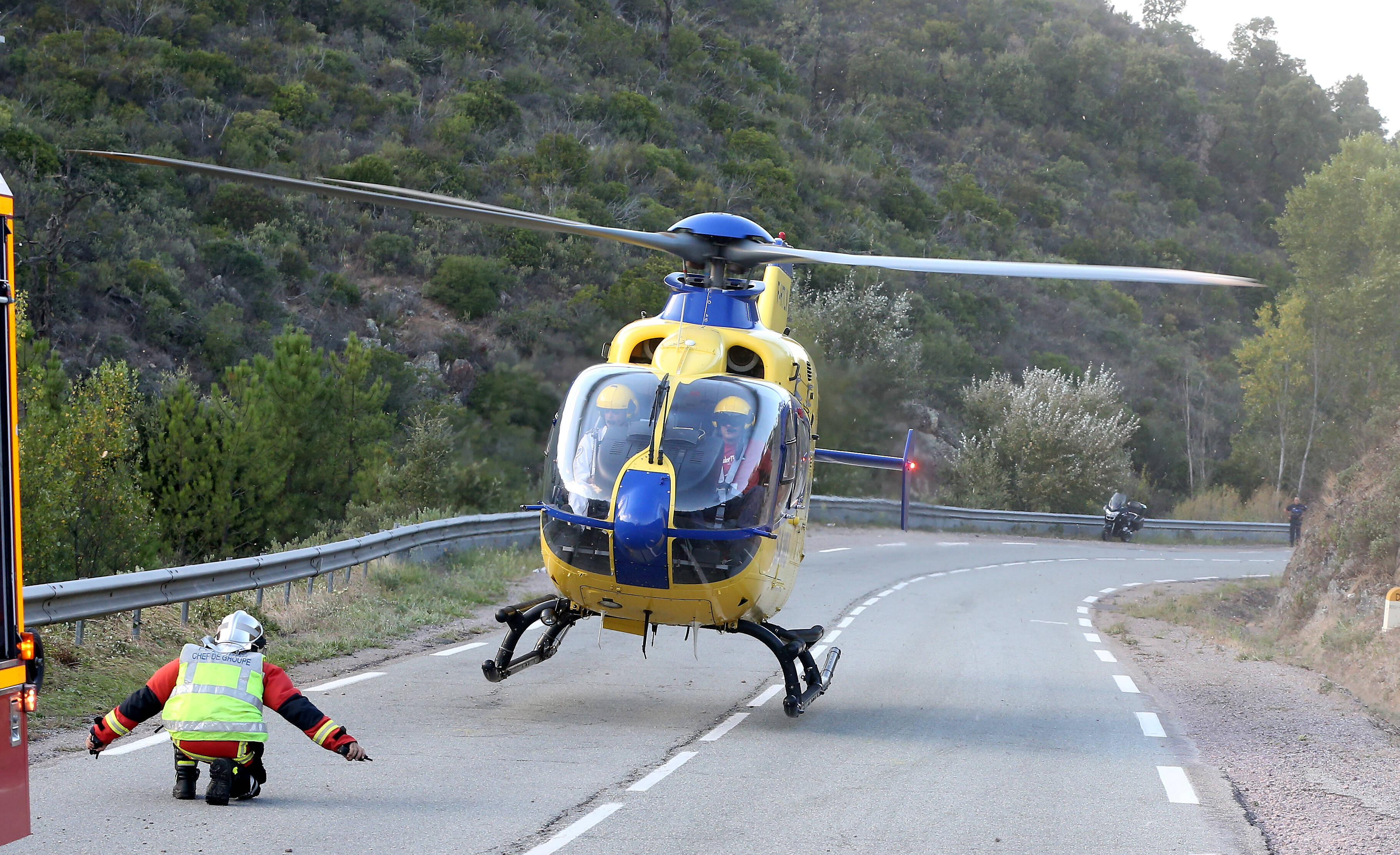 L'hélicoptère dépêché sur un accident de moto dans le haut Var ce dimanche