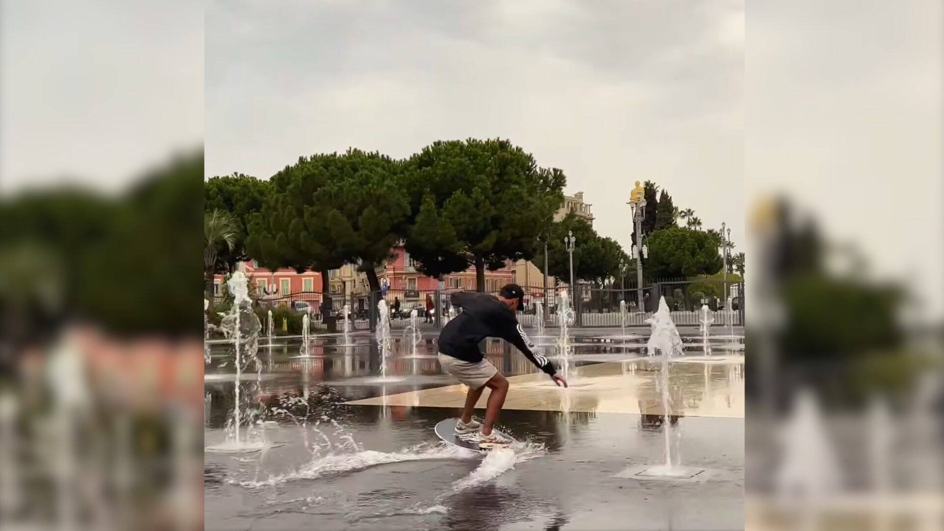 Il surfe sur le miroir d'eau de Nice et ses vidéos cartonnent sur le web: on vous raconte l'envers du décor