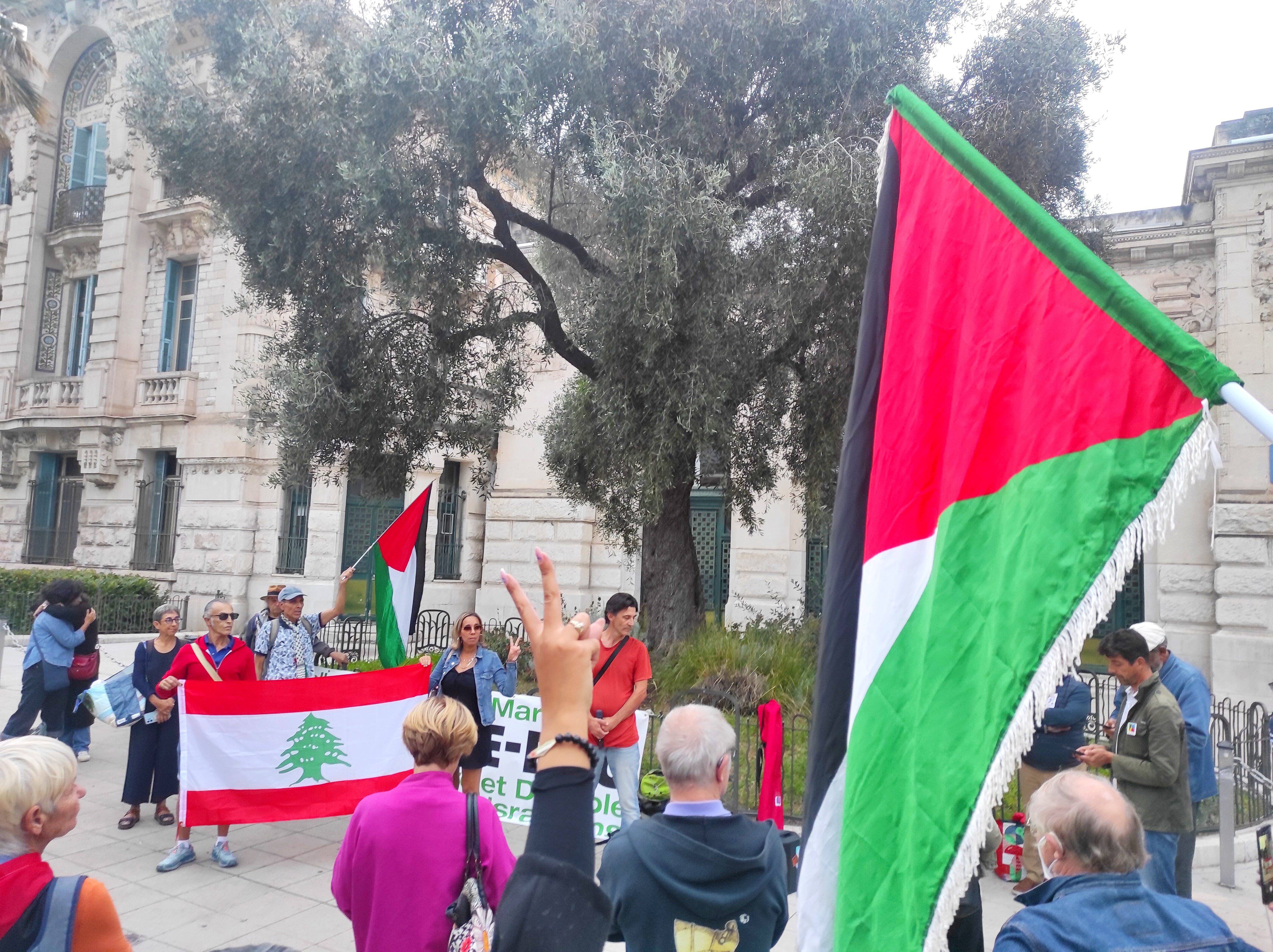 "Le silence complice de la France m'assassine": ils manifestent à Nice contre la guerre au Liban et à Gaza